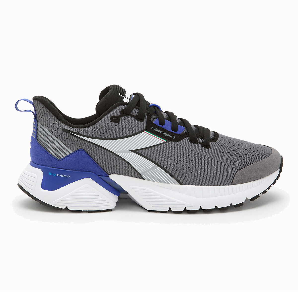 Diadora Mythos Blushield Vigore 2 — Steel Gray - Black — Size D — Width 10 — Alternate View 10