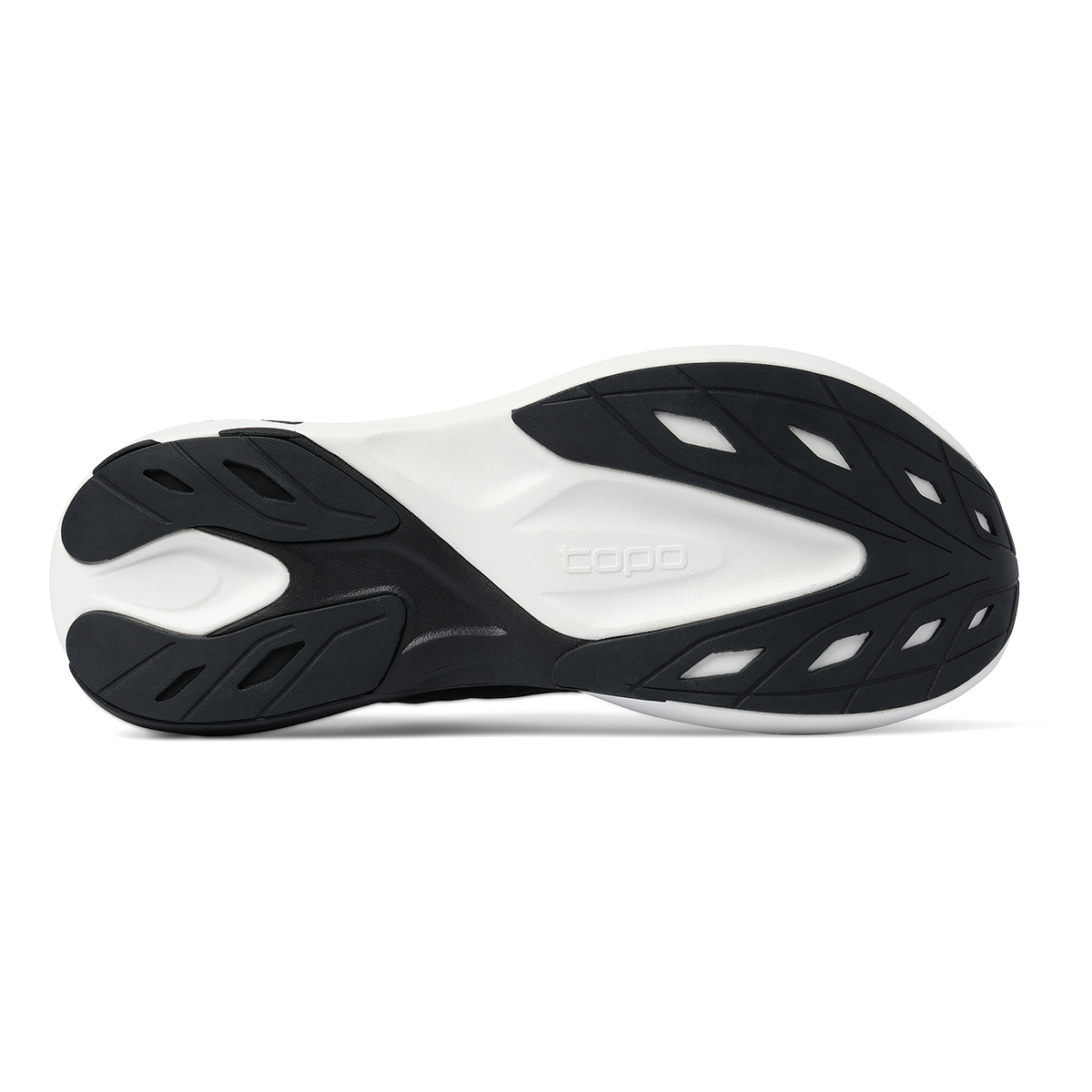 Topo Aura 2 — Navy - White — Size D — Width 9 — Top View