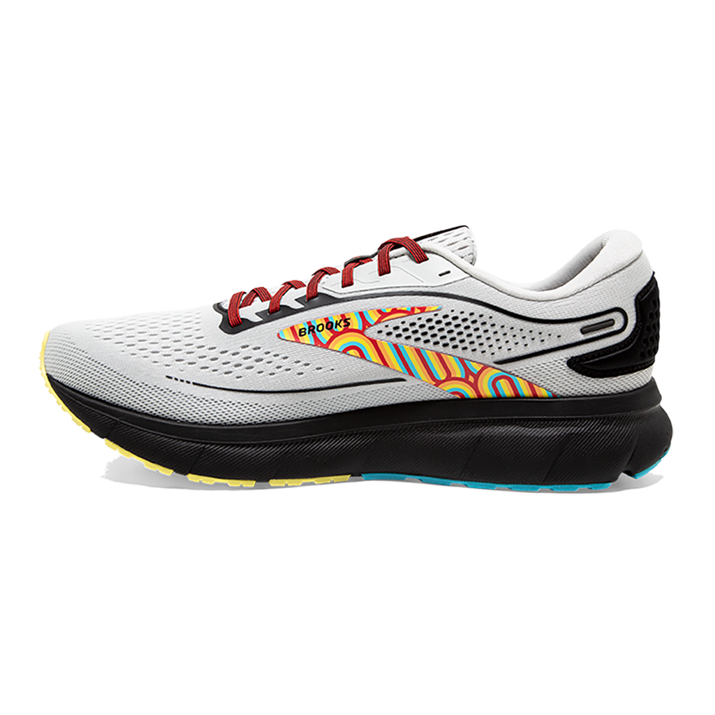 Brooks Trace 2 Disco — Grey - Black - Limelight — Size B — Width 6.5 — Side View