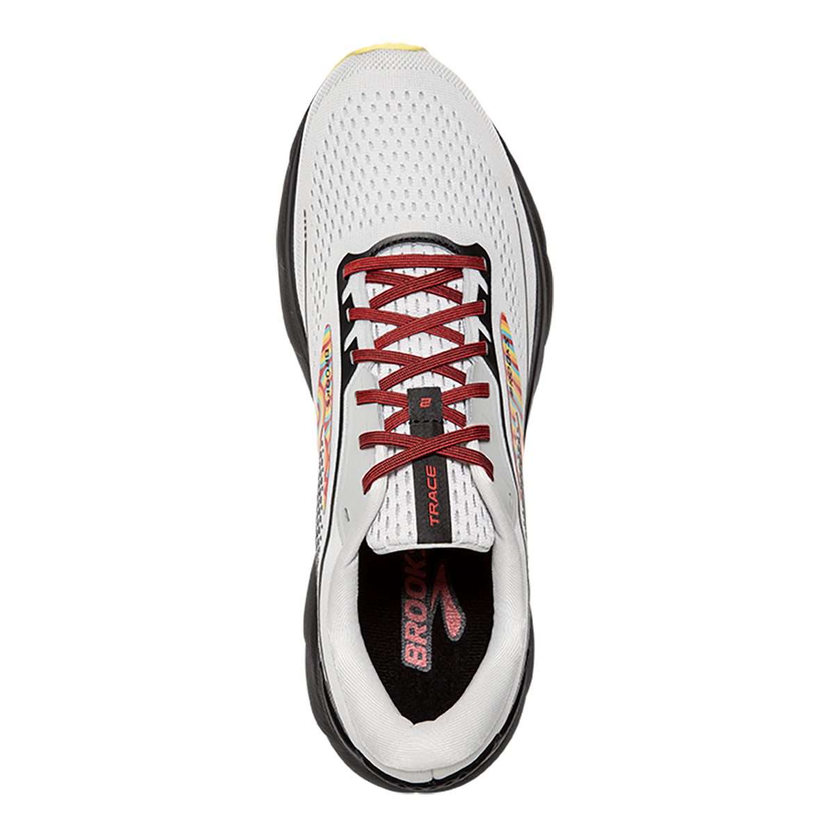 Brooks Trace 2 Disco — Grey - Black - Limelight — Size B — Width 6.5 — Back View