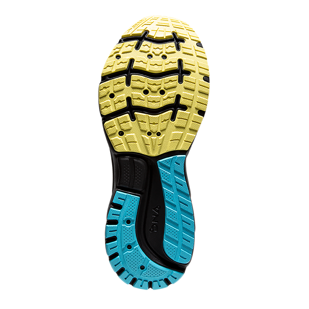 Brooks Trace 2 Disco — Grey - Black - Limelight — Size B — Width 6.5 — Top View