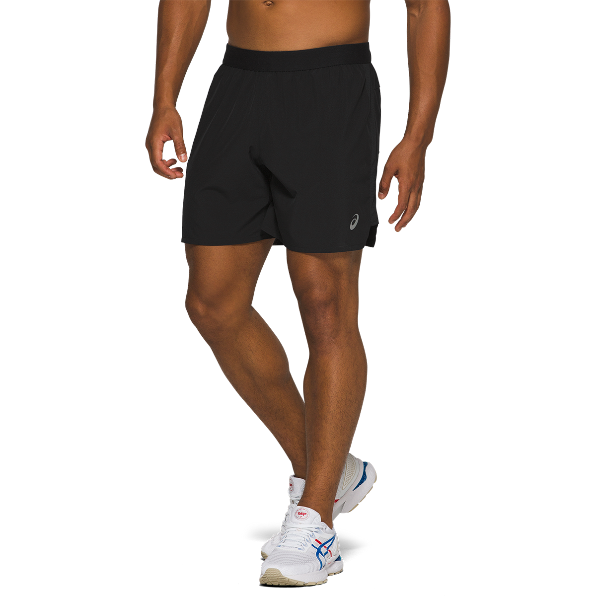 Asics Road 7" Short — Performance Black — Size Small — Front View