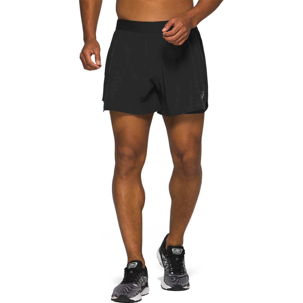 Asics Road 2-n-1 5" Short — Graphite — Size XXLarge — Top View