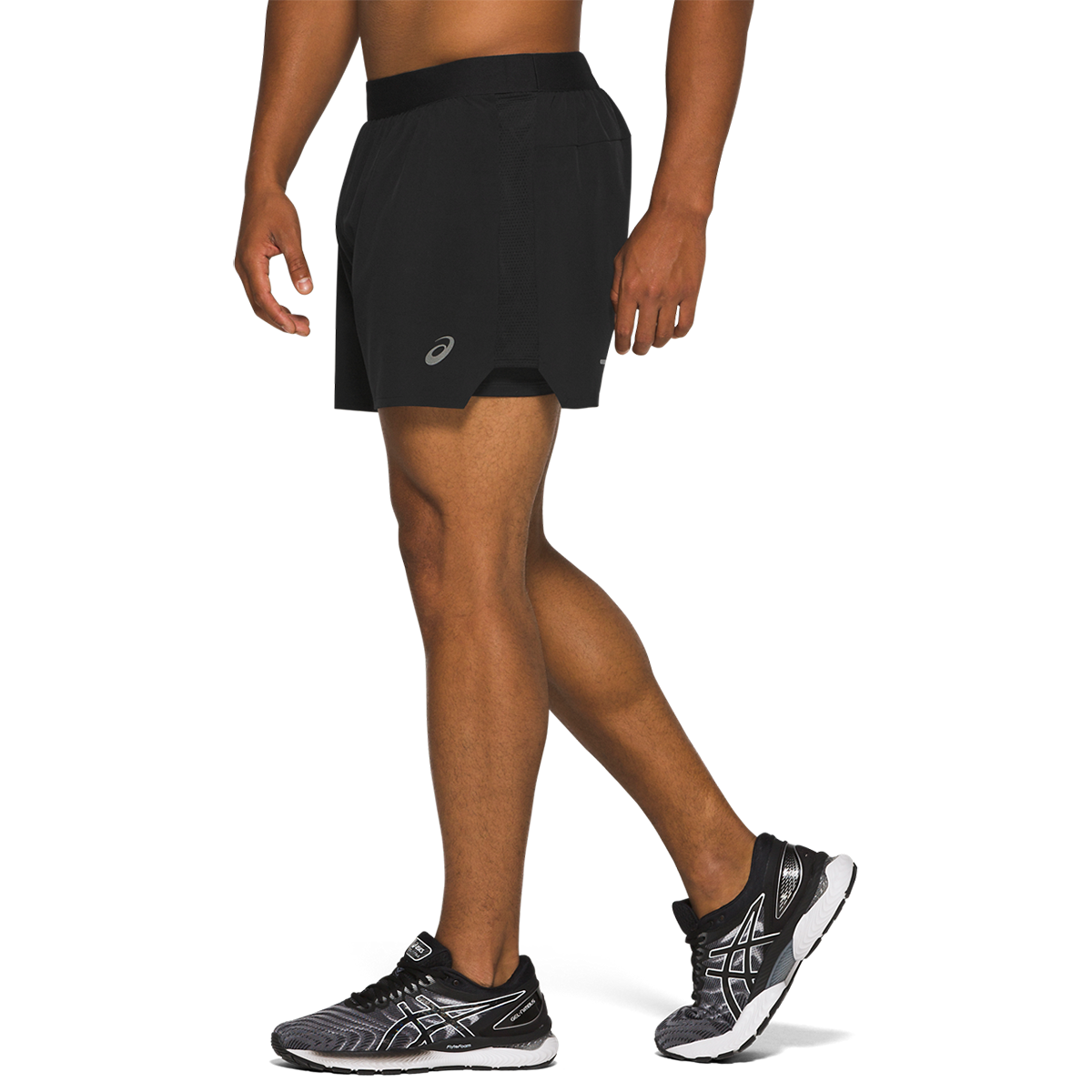Asics Road 2-n-1 5" Short — Graphite — Size XXLarge — Detail View