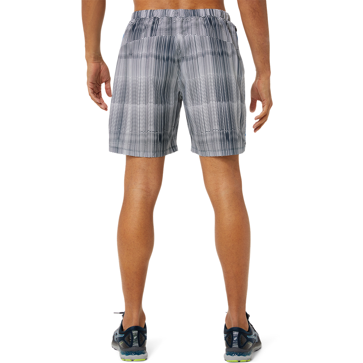 Asics Ready-Set 7" GPX Short — French Blue Print - Lake Drive — Size Small — Back View