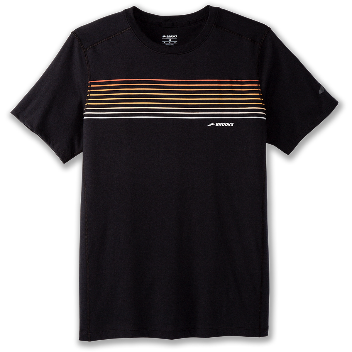 Brooks Distance 2.0 Shortsleeve — Heather Navy - BR Track Stripe — Size Small — Alternate View 7