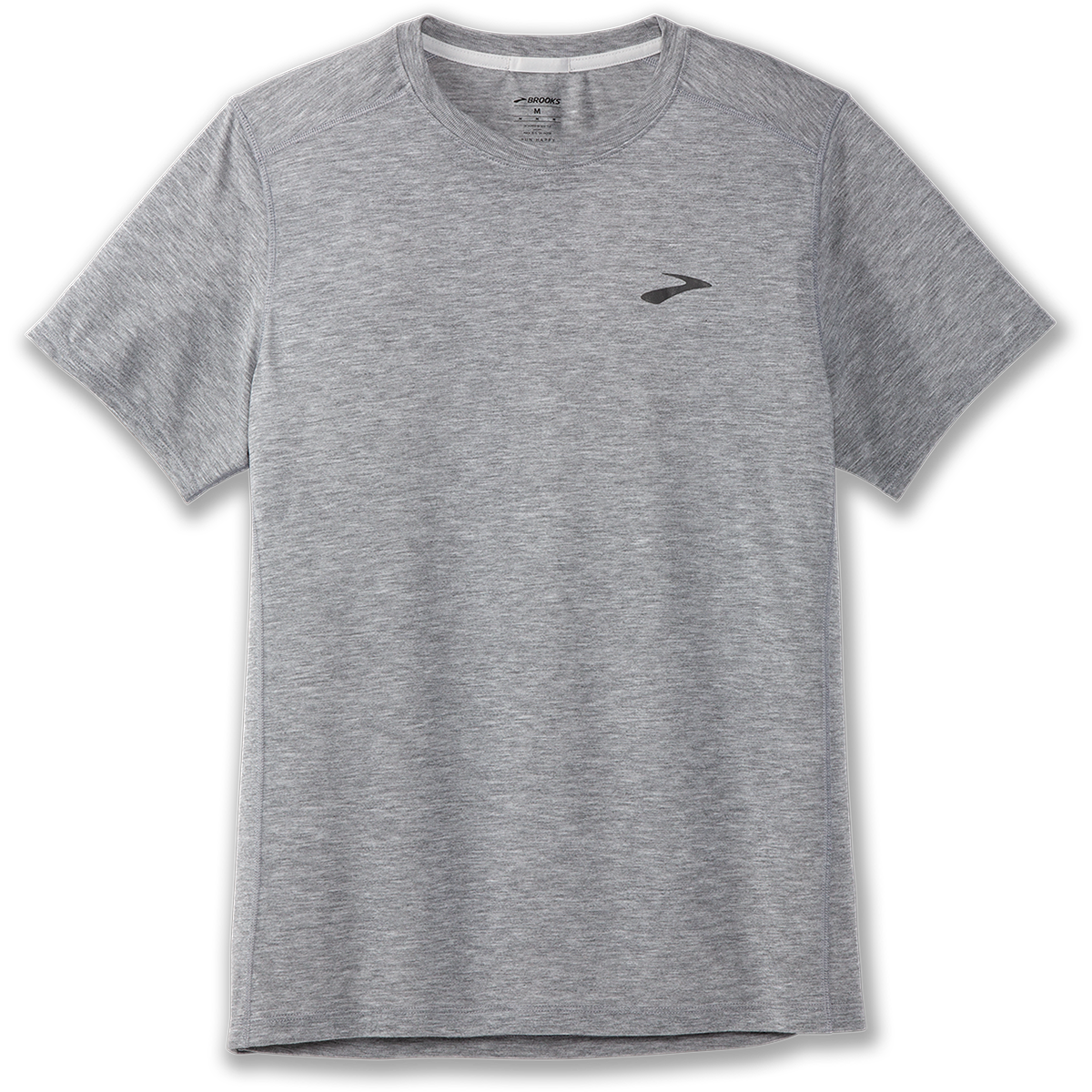 Brooks Distance 2.0 Shortsleeve — Heather Navy - BR Track Stripe — Size Small — Alternate View 11