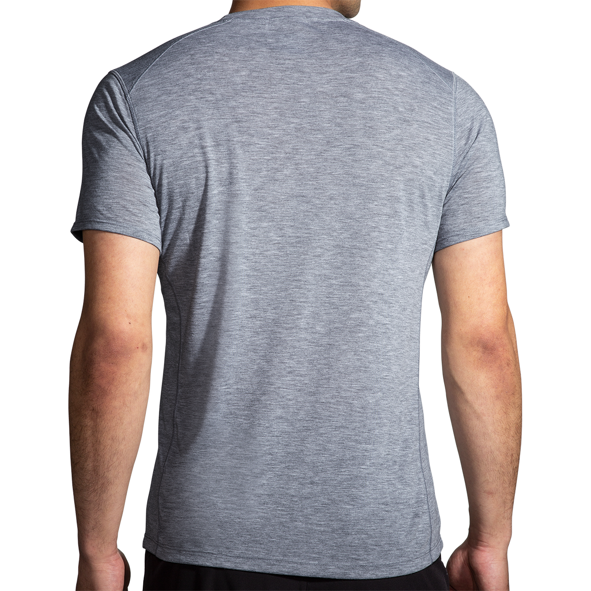 Brooks Distance 2.0 Shortsleeve — Heather Navy - BR Track Stripe — Size Small — Alternate View 13