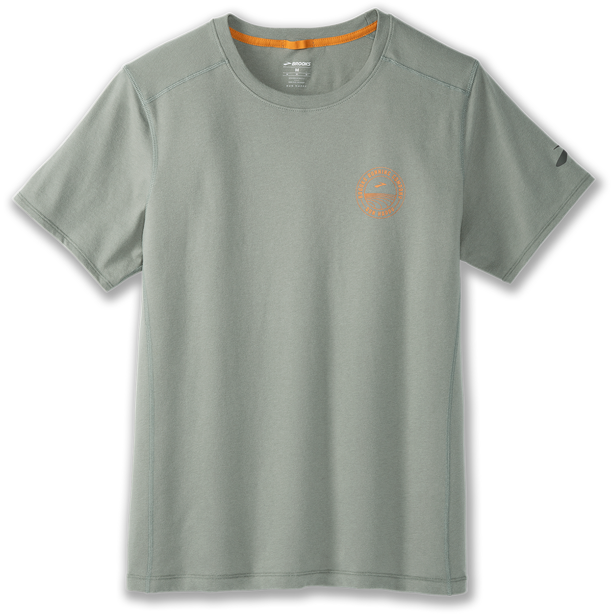 Brooks Distance 2.0 Shortsleeve — Heather Navy - BR Track Stripe — Size Small — Alternate View 21