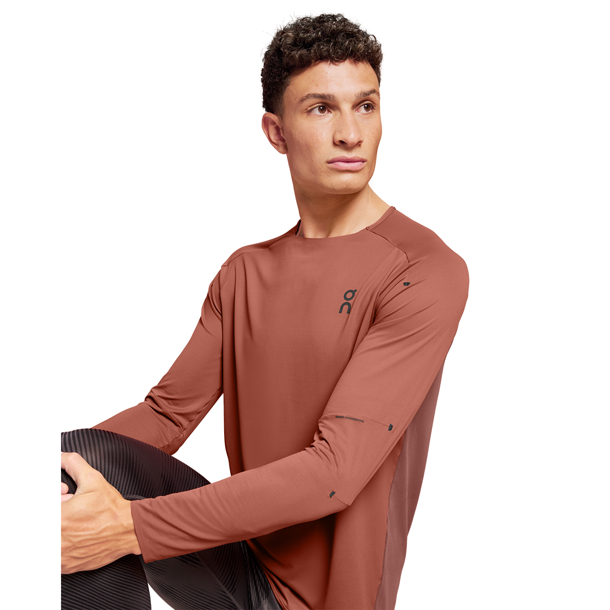 On Performance Long-T — Auburn - Ruby — Size Small — Back View