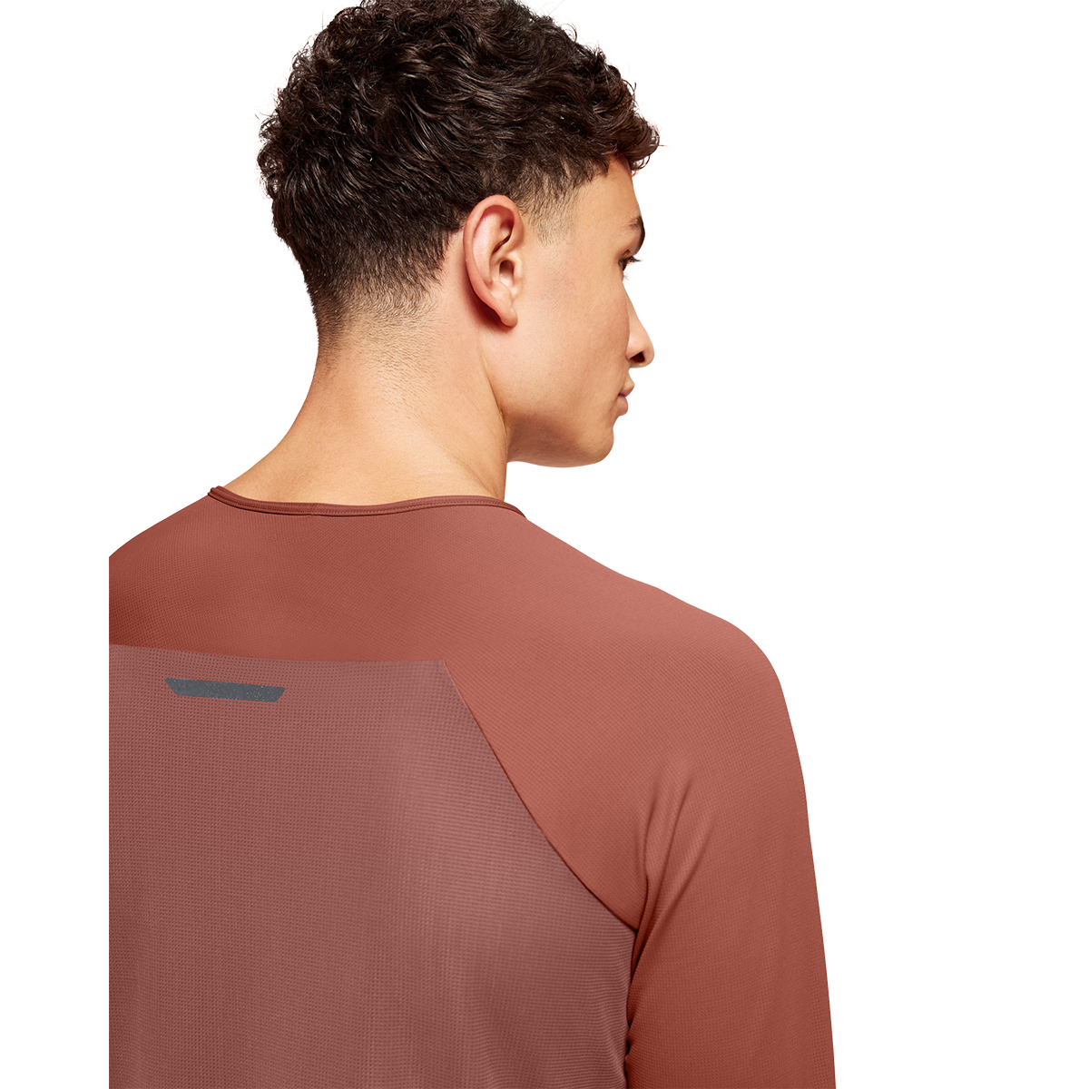 On Performance Long-T — Auburn - Ruby — Size Small — Top View