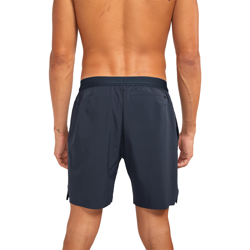 Alwrld ALRN 7" Hi Viz Short — Midnight Navy — Size Small — Back View