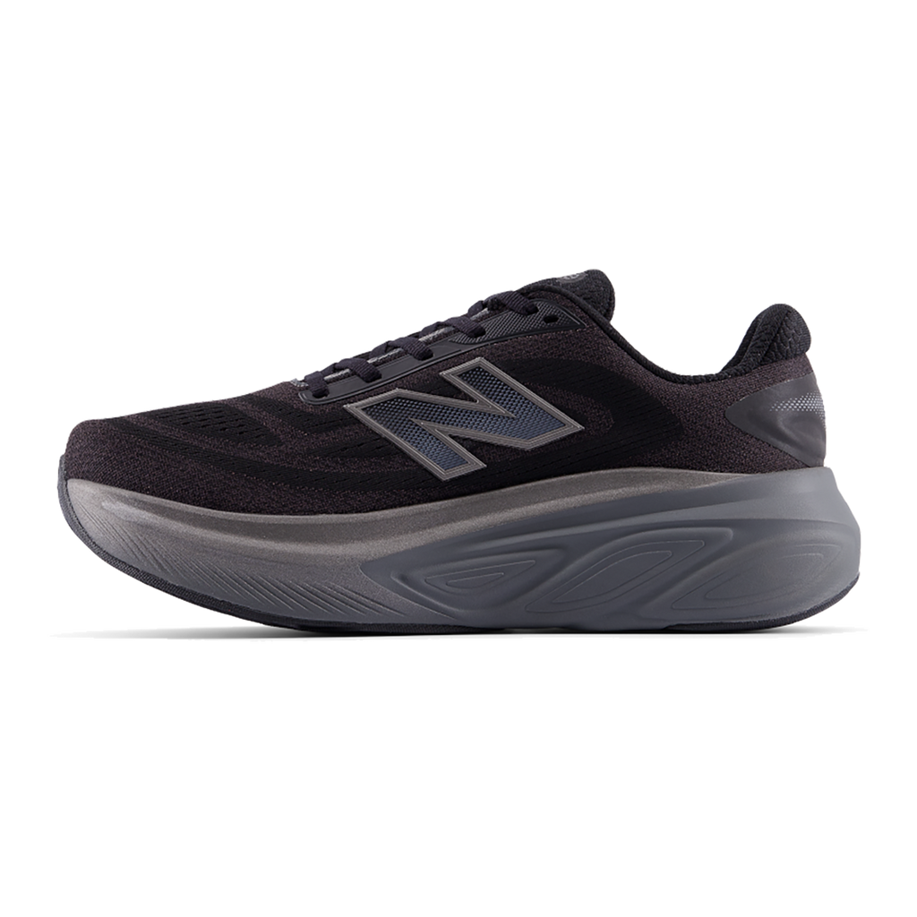 New Balance Fresh Foam X More V6 — Black — Size D — Width 7 — Side View