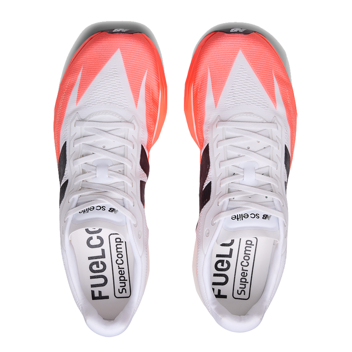 New Balance Fuel Cell SuperComp Elite V5 — Urgent Red — Size D — Width 7 — Back View