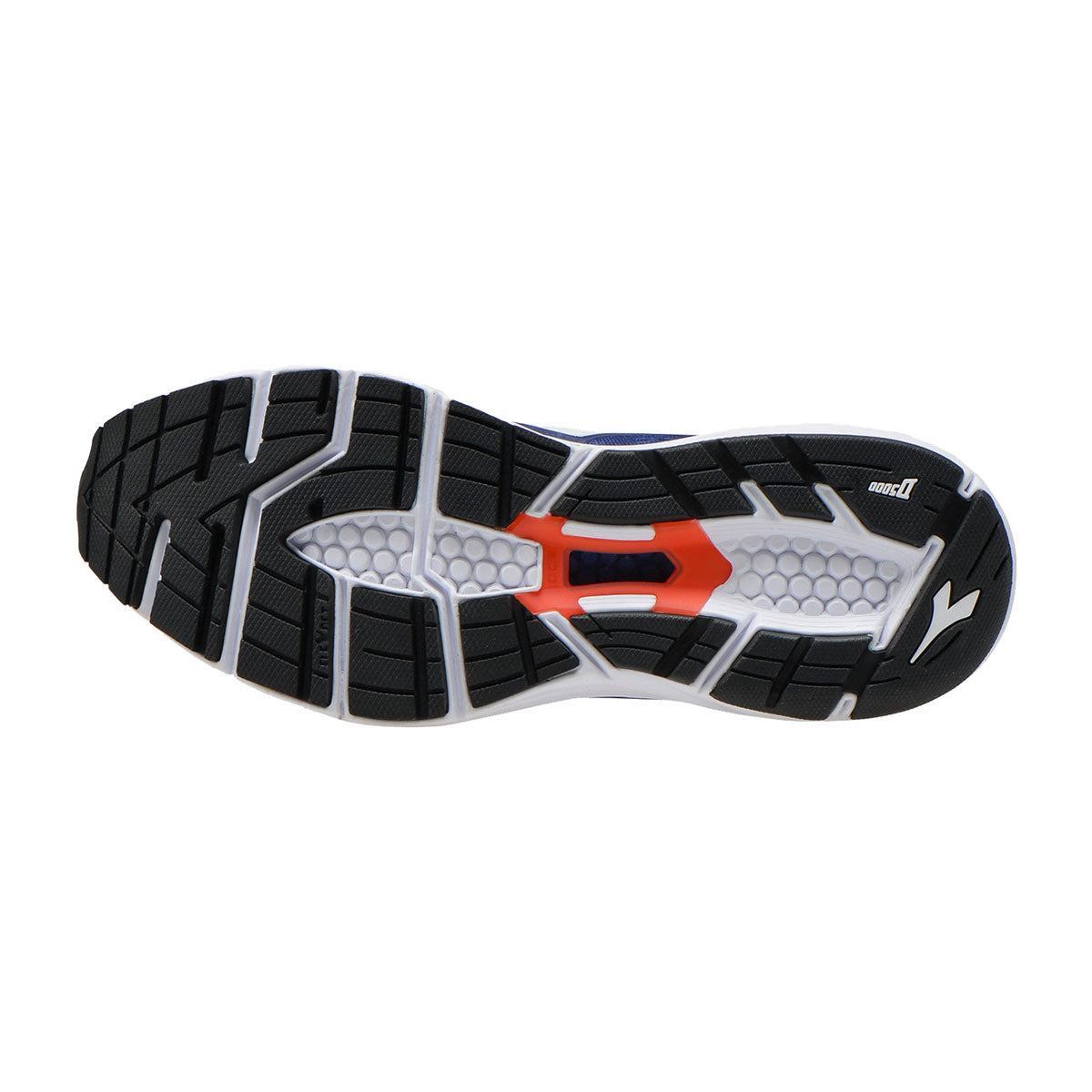 Diadora Mythos Blushield 3 — Amparo Blue - White — Size D — Width 8 — Top View