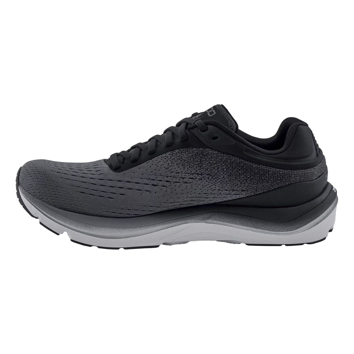 Topo Magnifly 5 — Charcoal - Black — Size B — Width 6.5 — Side View