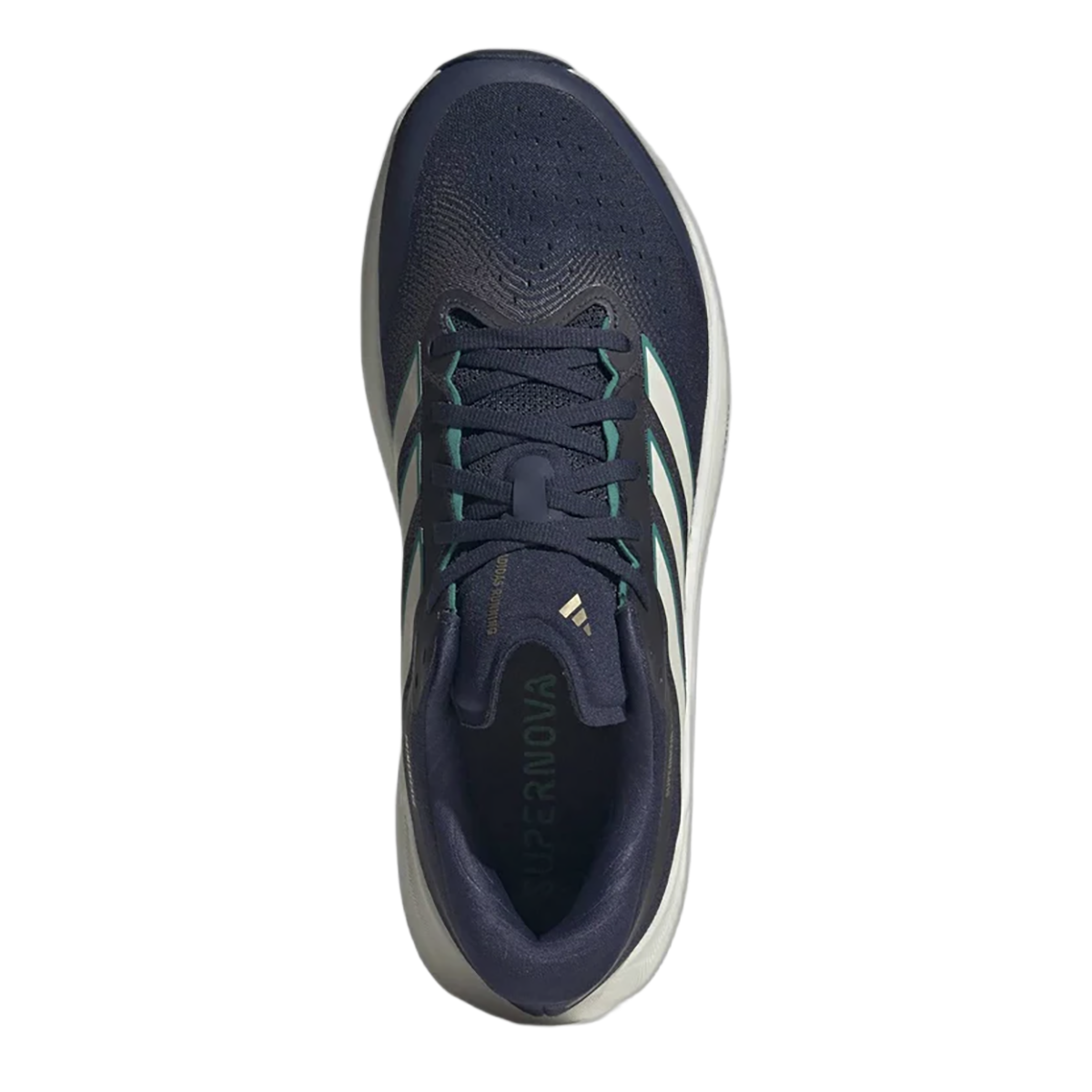 Adidas Supernova Rise 3 — Night Indigo - Wonder White - Equipment Green — Size D — Width 9 — Back View