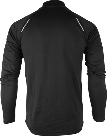 More Mile Vivid Half Zip Long Sleeve Mens Running Top - Black