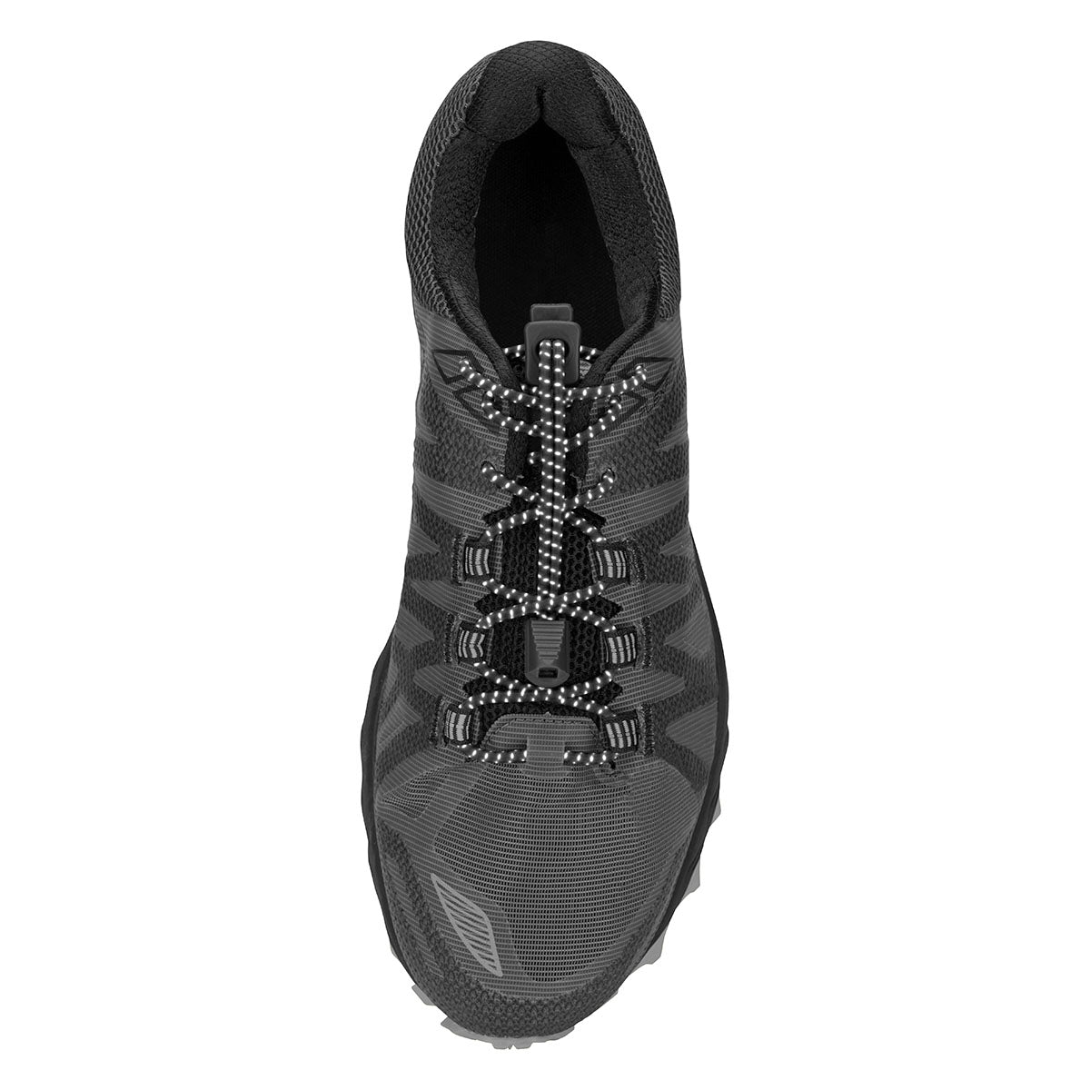 Nathan Reflective Run Laces — Black — Side View