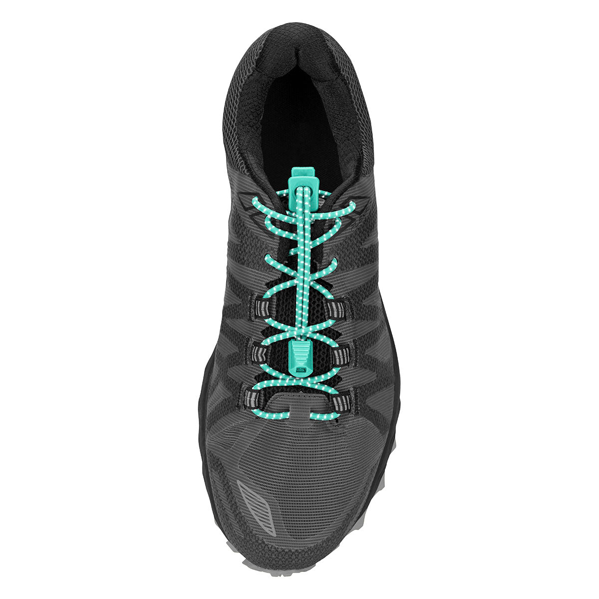 Nathan Reflective Run Laces — Black — Lifestyle View