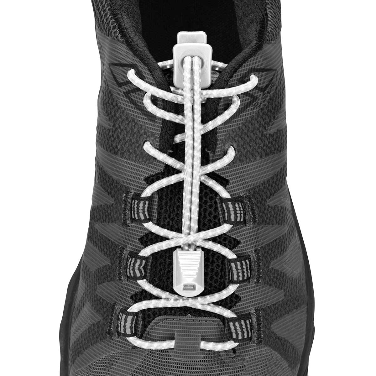 Nathan Reflective Run Laces — Black — Alternate View 17