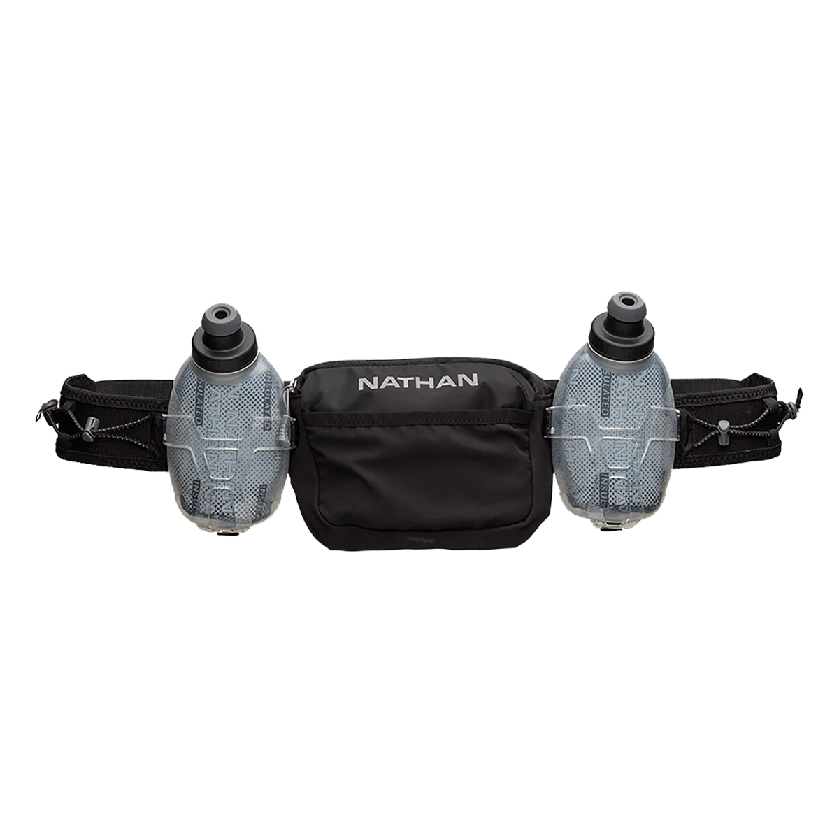 Nathan Trail Mix Plus 2 Hydration Belt — Black - Reflective Silver — Size One Size — Front View