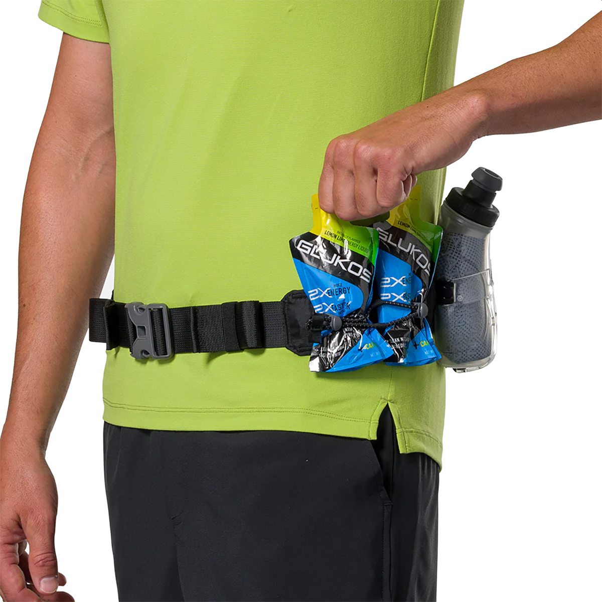 Nathan Trail Mix Plus 2 Hydration Belt — Black - Reflective Silver — Size One Size — Top View