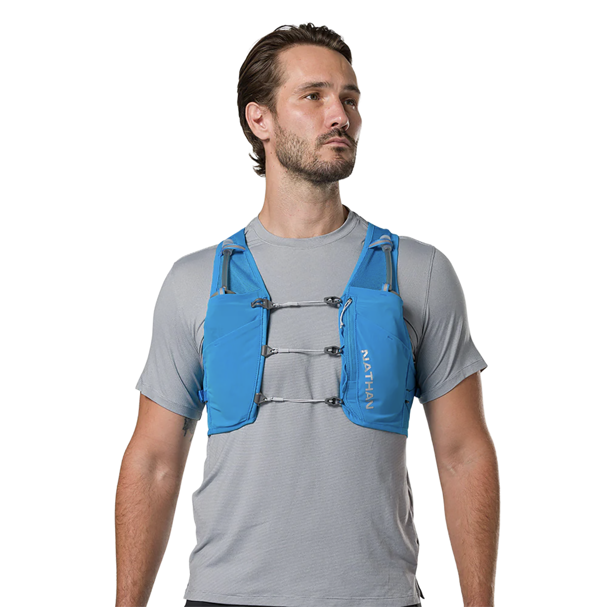 Nathan Pinnacle Breeze 4L — Electric Blue - Reflective Silver — Size Small / Medium — Top View
