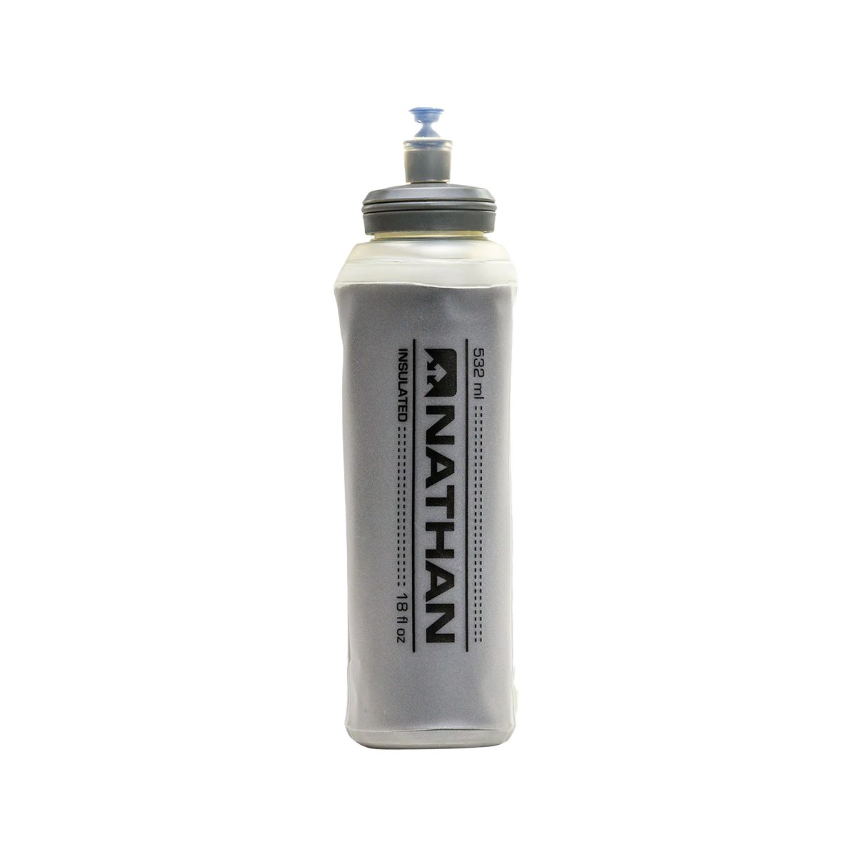 Nathan Insulated Soft Flask — Clear — Size 18oz — Front View