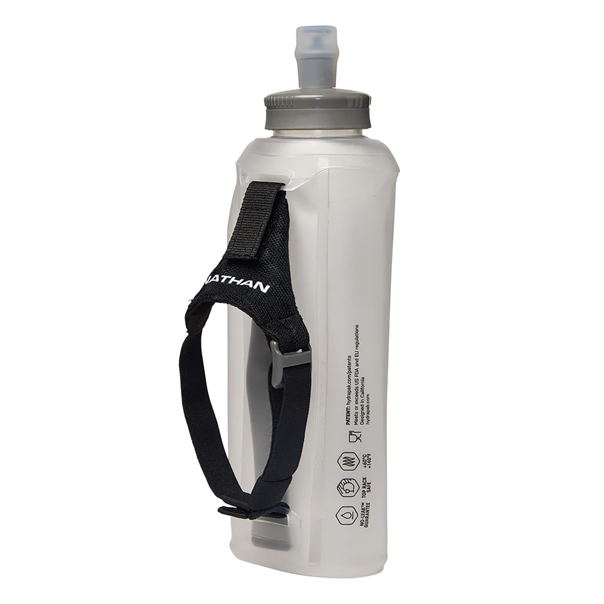 Nathan Pinnacle Lite 20oz — Black - Reflective Silver — Size One Size — Top View
