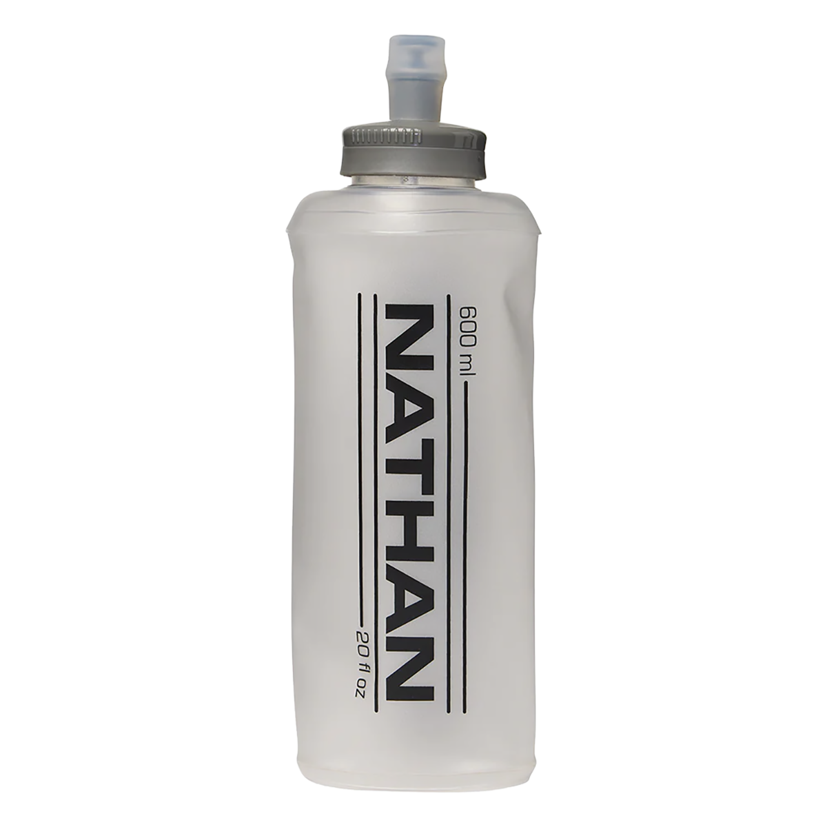 Nathan Pinnacle Lite 20oz — Black - Reflective Silver — Size One Size — Front View
