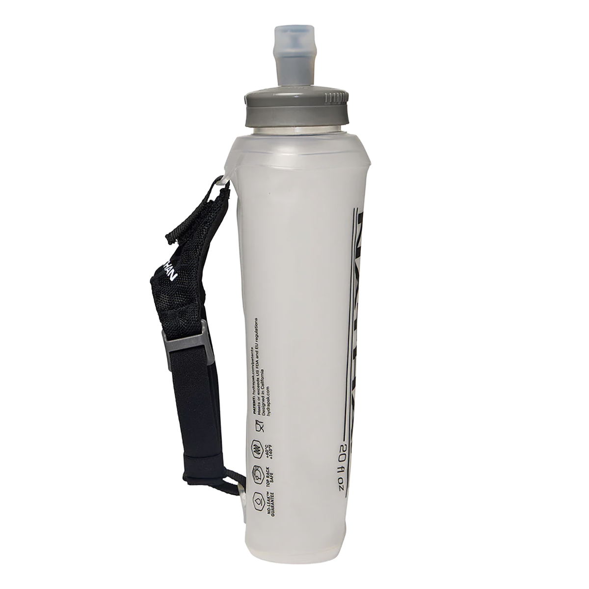 Nathan Pinnacle Lite 20oz — Black - Reflective Silver — Size One Size — Back View