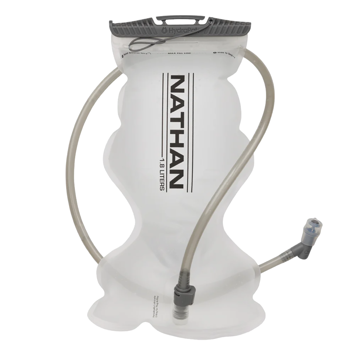 Nathan 1.8 Liter Hydration Bladder — Clear — Size One Size — Front View