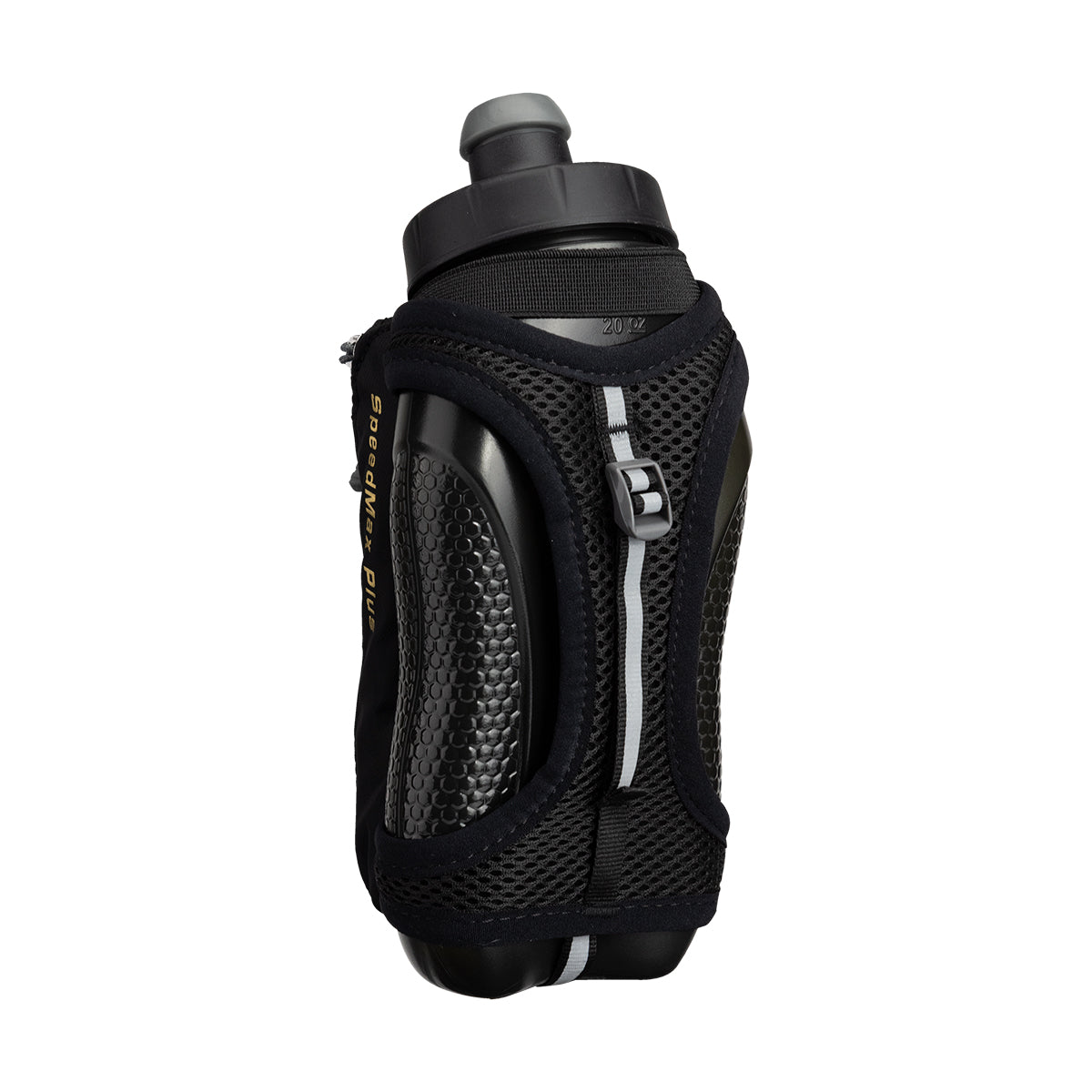 Nathan Speedmax Plus Flask — Black - Safety Yellow — Size 22oz — Top View
