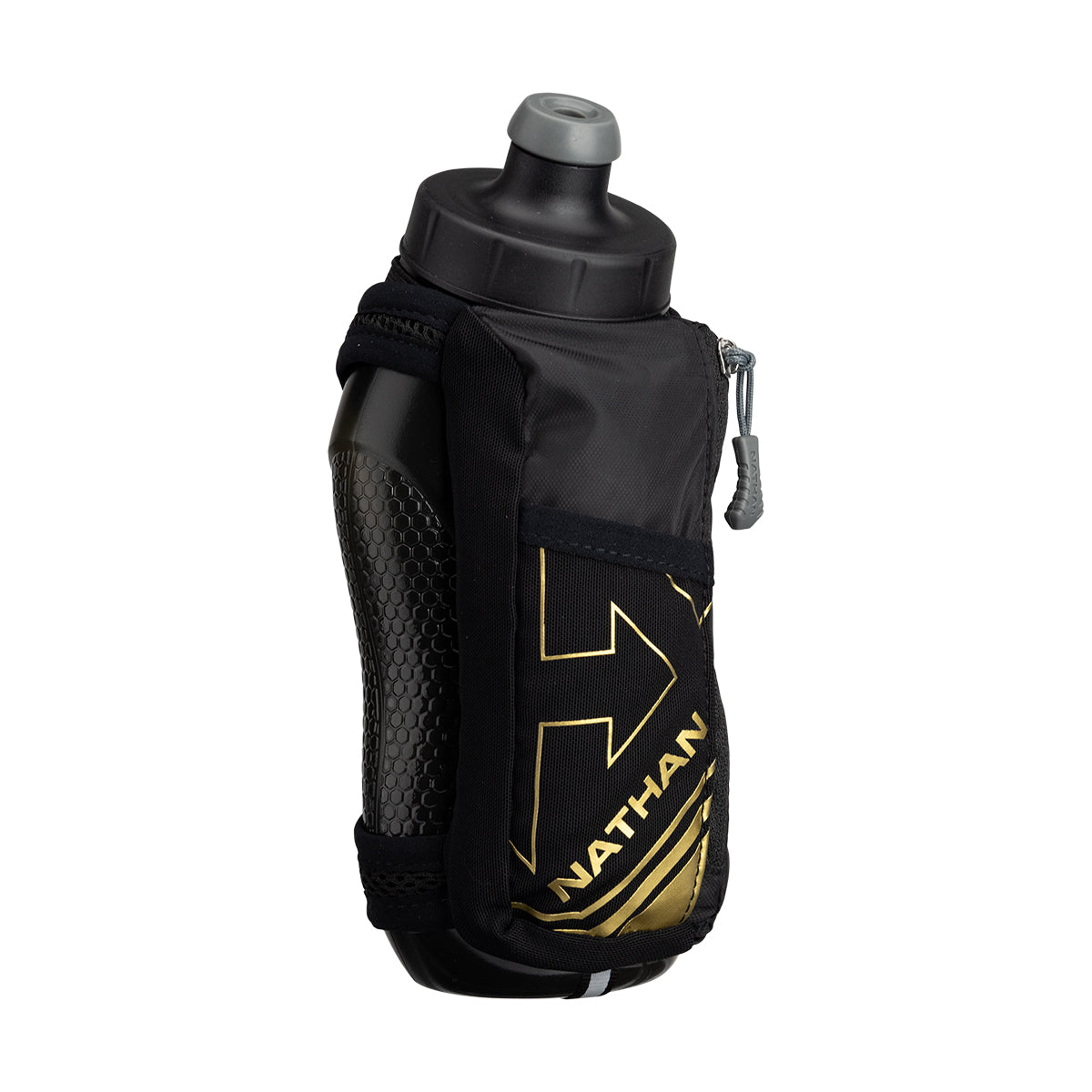 Nathan Speedmax Plus Flask — Black - Safety Yellow — Size 22oz — Back View