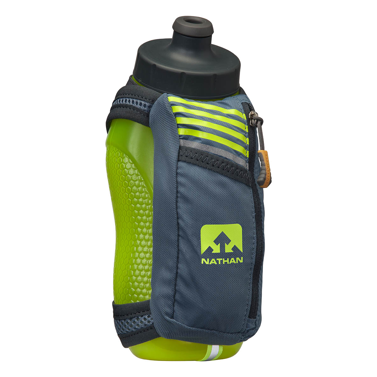 Nathan Speedmax Plus Flask — Black - Safety Yellow — Size 22oz — Lifestyle View