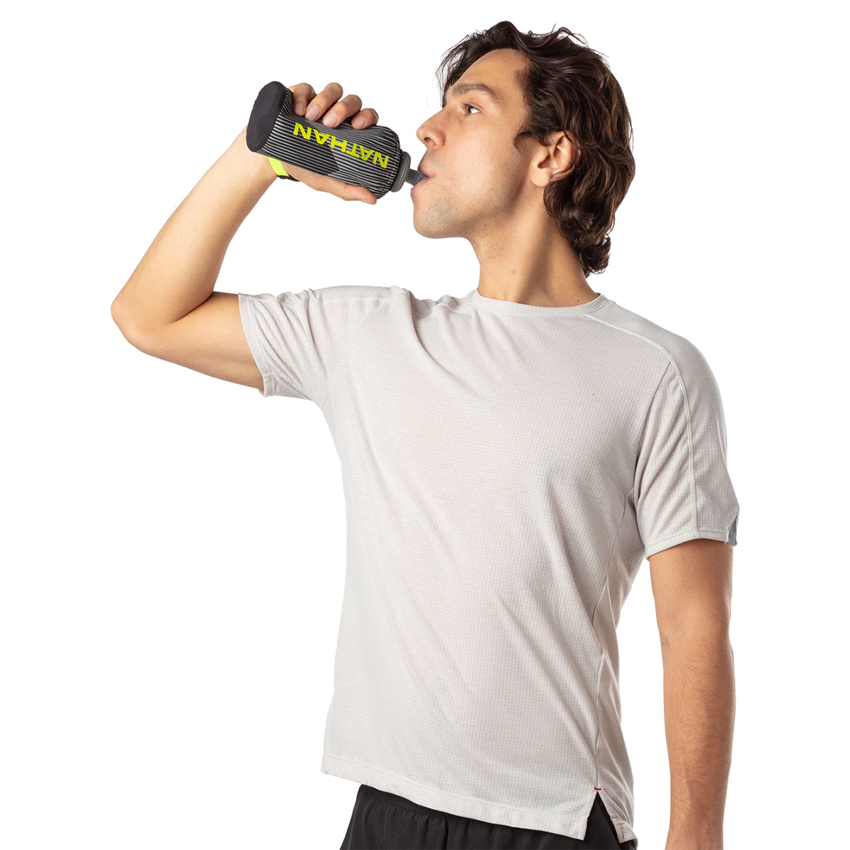 Nathan ExoDraw 2 Insulated 18oz Flask — Black - Finish Lime — Alternate View 16