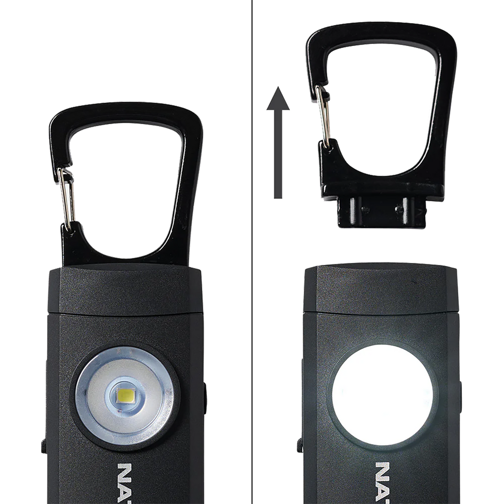 Nathan Siren LED Alarm RX — Black - Silver — Size One Size — Back View