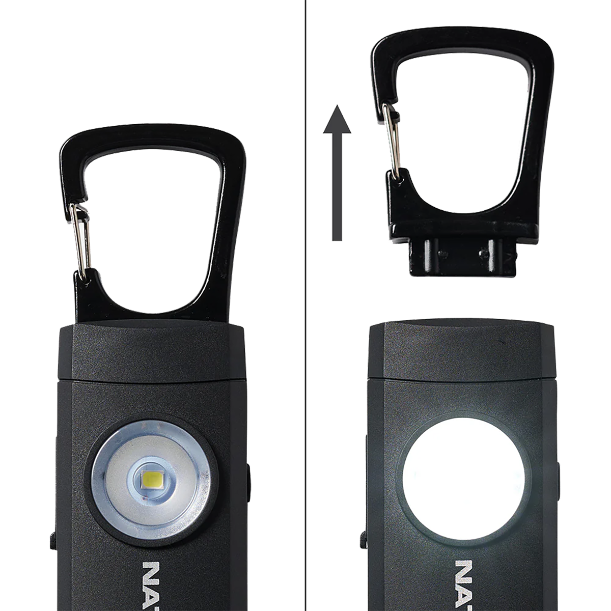 Nathan Siren LED Alarm RX — Black - Silver — Size One Size — Back View