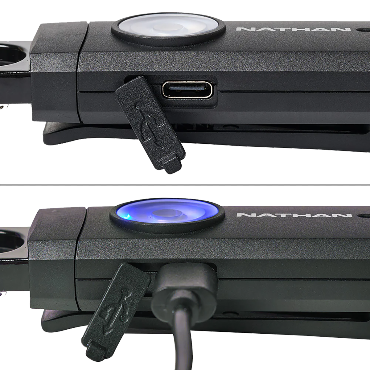 Nathan Siren LED Alarm RX — Black - Silver — Size One Size — Top View
