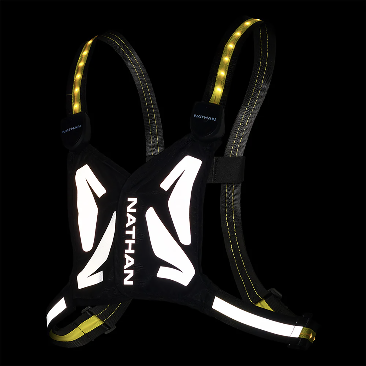 Nathan Laser Light Web Vest RX 2 — Black/High Vis Yellow — Size One Size — Alternate View 7
