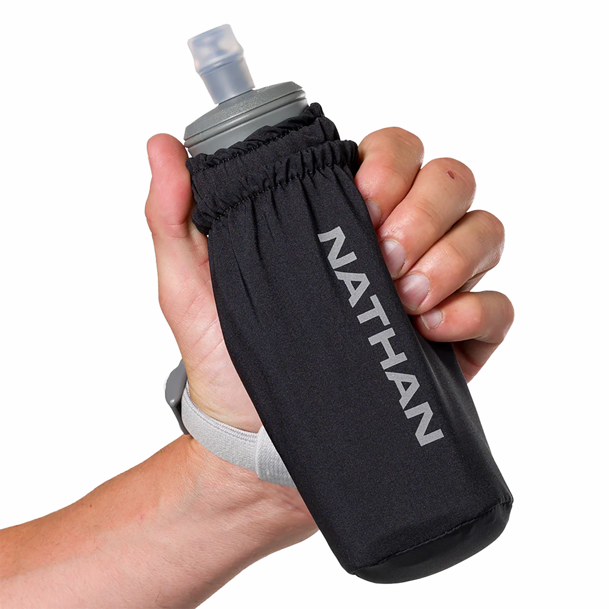 Nathan Pinnacle 14oz Soft Flask — Sage Green - Reflective Silver — Alternate View 11