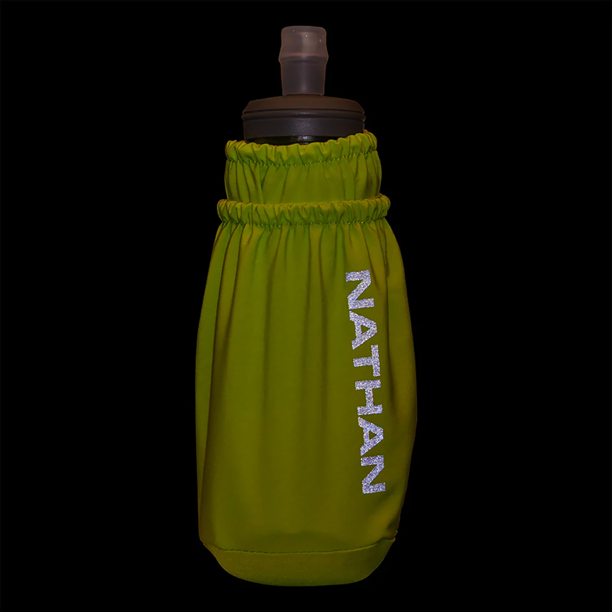 Nathan Pinnacle 14oz Soft Flask — Sage Green - Reflective Silver — Alternate View 17