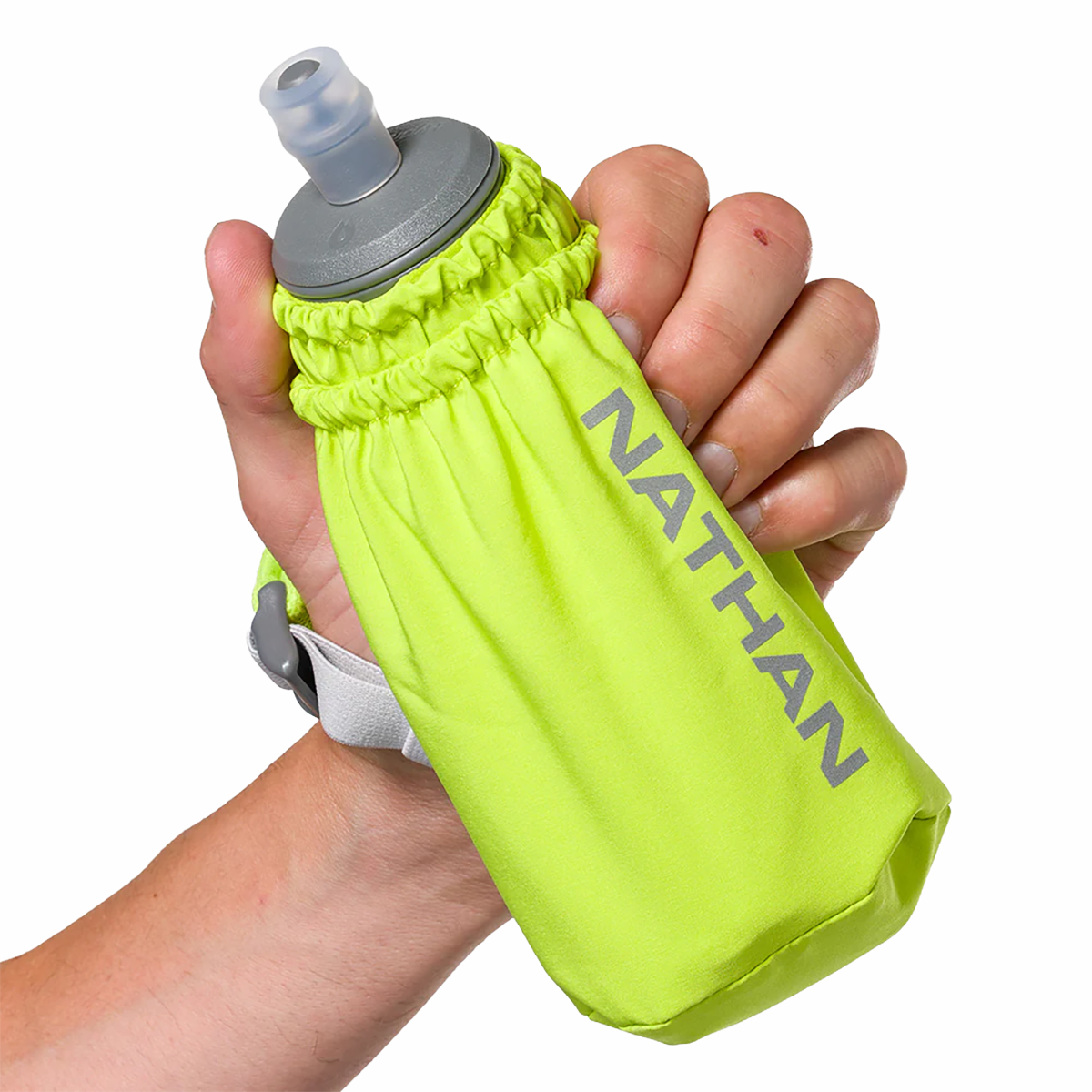 Nathan Pinnacle 14oz Soft Flask — Sage Green - Reflective Silver — Alternate View 18