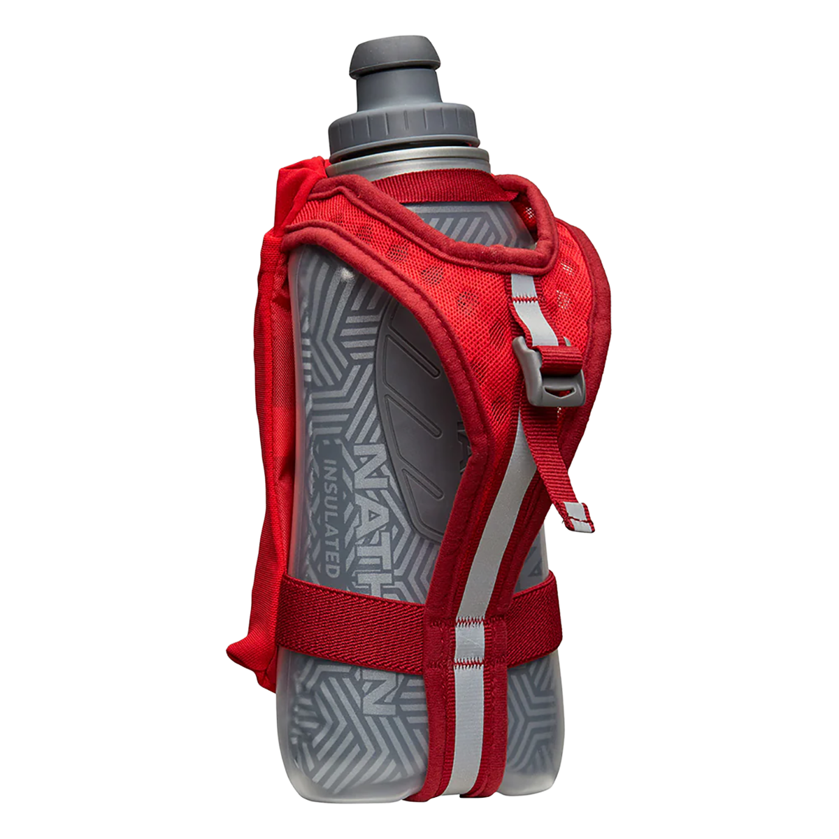 Nathan SpeedDraw 2 18oz Ins. Flask — Orange Blaze - Reflective Silver — Alternate View 13