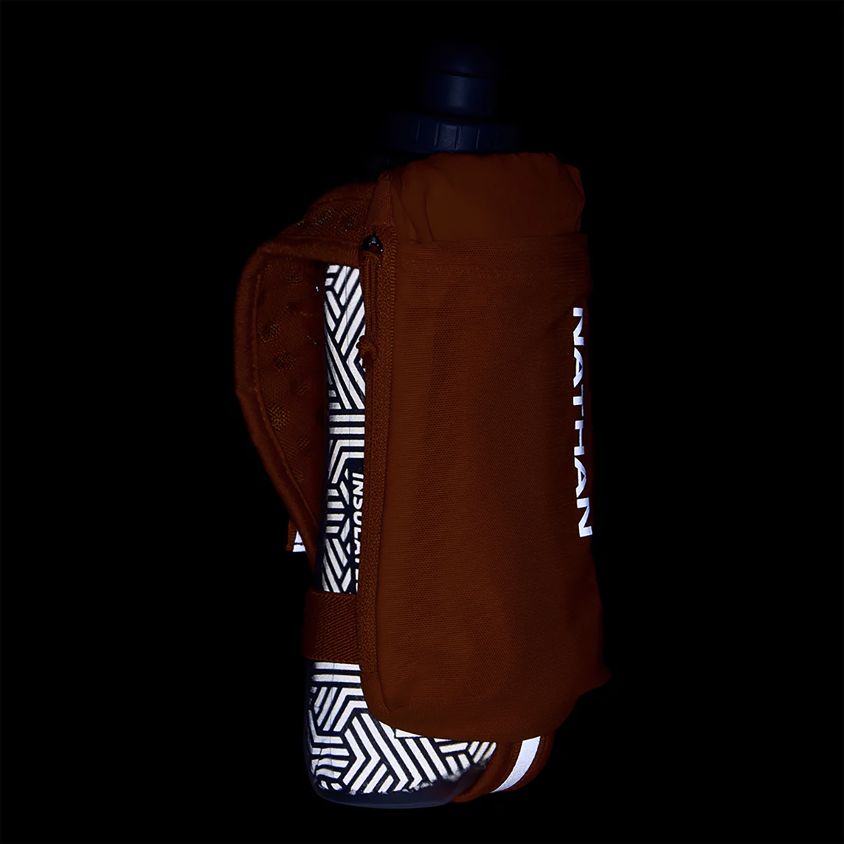 Nathan SpeedDraw 2 18oz Ins. Flask — Orange Blaze - Reflective Silver — Alternate View 19