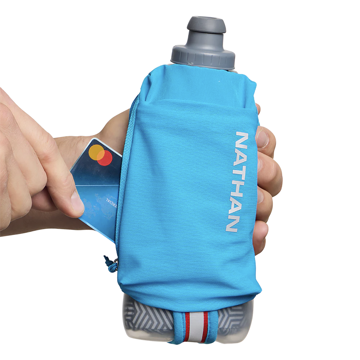 Nathan SpeedDraw 2 18oz Ins. Flask — Orange Blaze - Reflective Silver — Alternate View 27