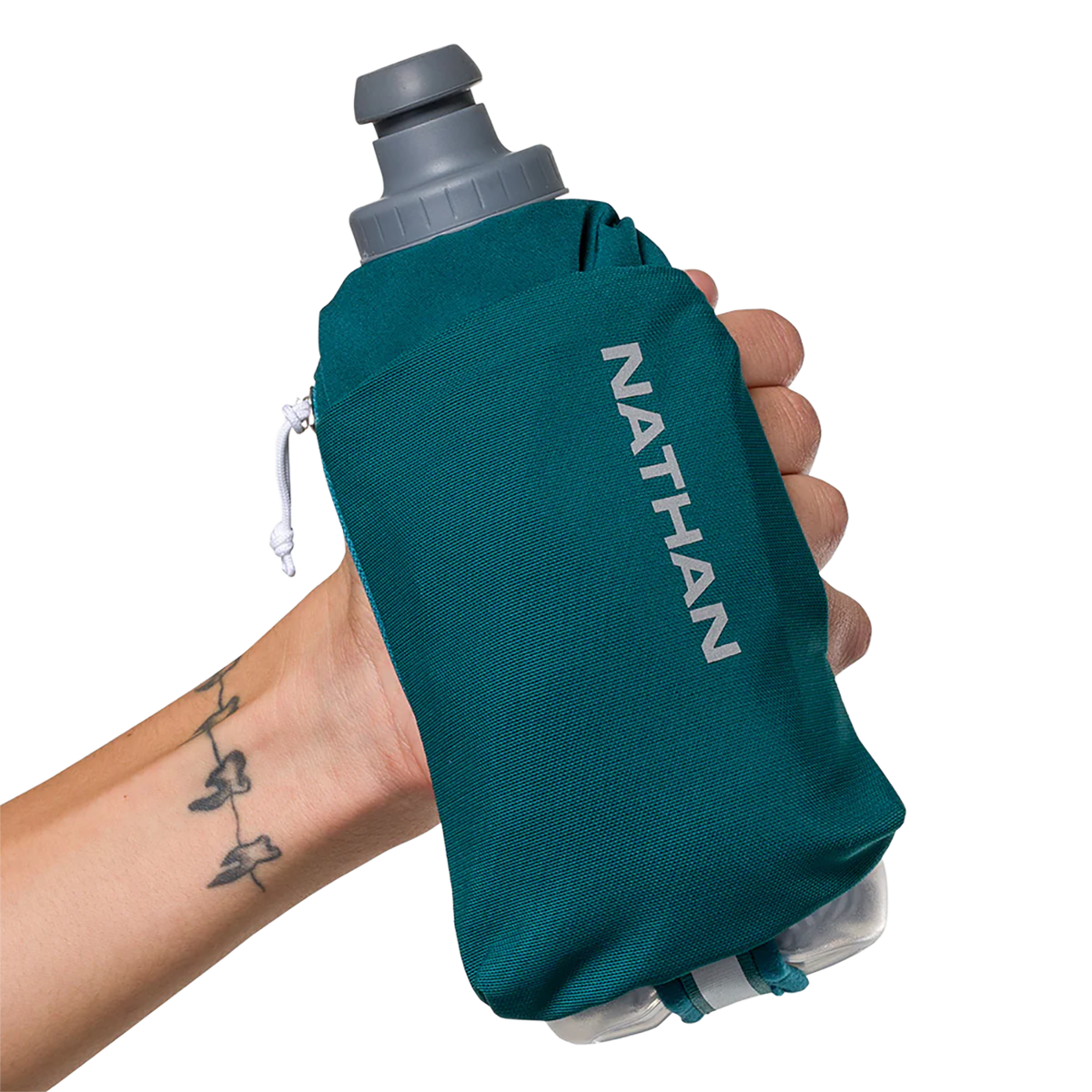 Nathan SpeedDraw 2 12oz Ins. Flask — Deep Blue - Reflective Silver — Alternate View 25