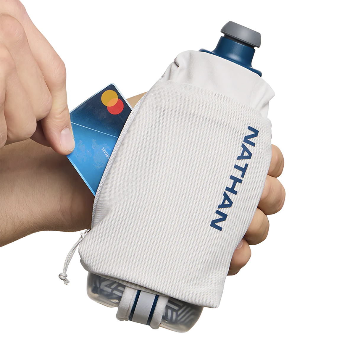 Nathan SpeedDraw 2 12oz Ins. Flask — Deep Blue - Reflective Silver — Alternate View 34