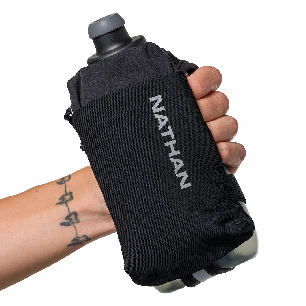 Nathan SpeedDraw 2 18oz Ins. Flask — Orange Blaze - Reflective Silver — Alternate View 12